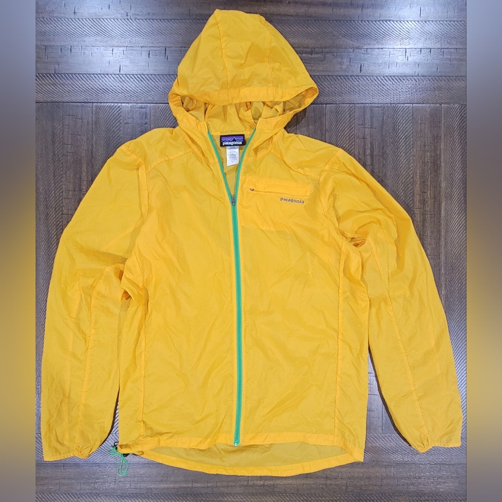 Patagonia Mens Medium Houdini Full Zip Jacket Yellow